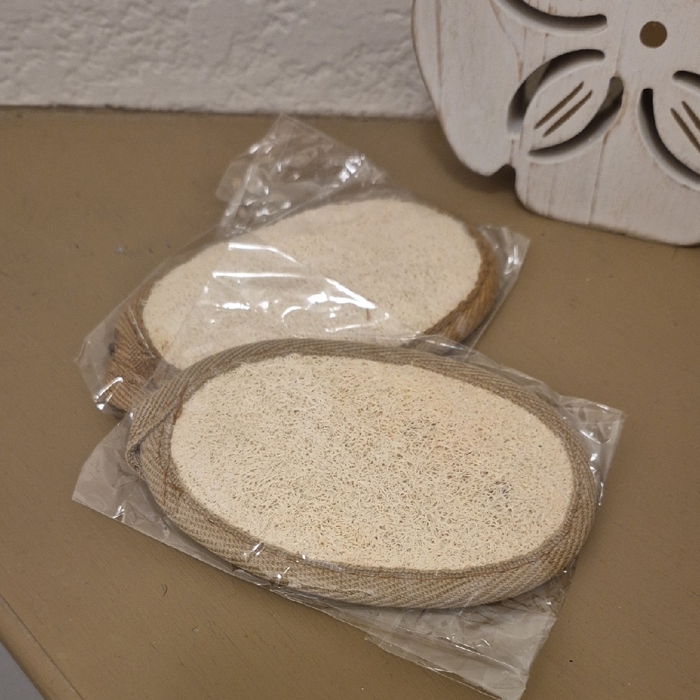 Natural Loofah Bath Sponge Set